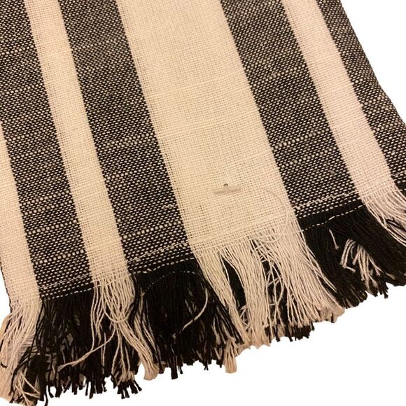 Lintex Home Collection Black and White Striped Cotton Cloth Napkins 2 sets of 2 - Picture 3 of 8